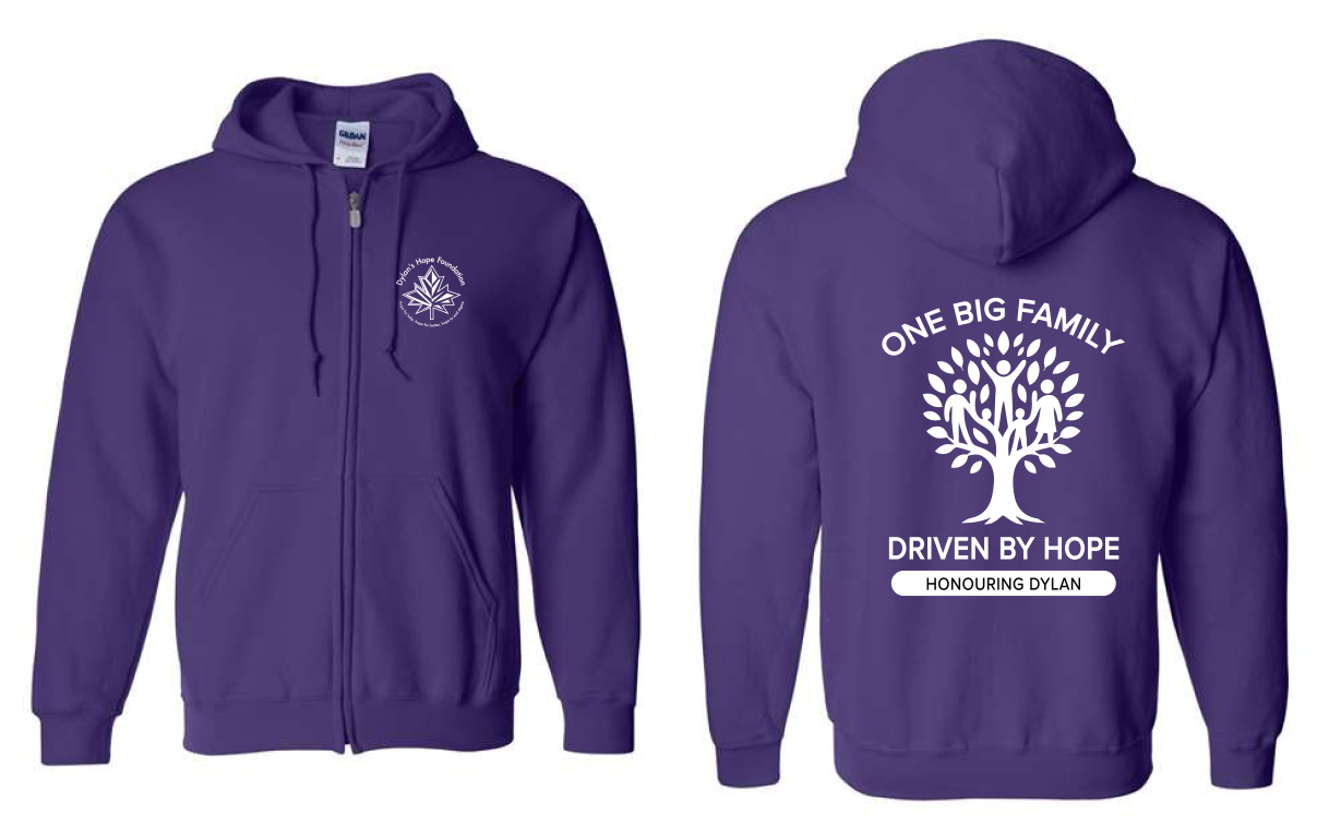 2025 Overdose Awareness Hooded ZIP Sweatshirt