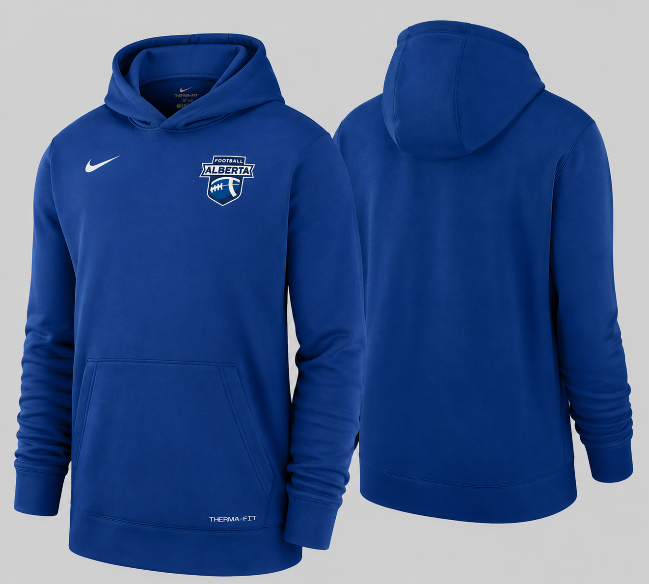 Football Alberta NIKE Therma-FIT FLEECE PULLOVER HOODIE Includes Name on Sleeve