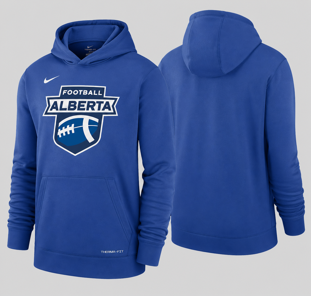 Football Alberta NIKE Therma-FIT FLEECE PULLOVER HOODIE Includes Name on Sleeve