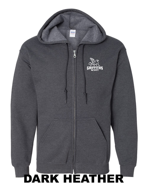 Griffiths Hooded Zip Sweatshirt (3 Colors only available in Adult sizes)