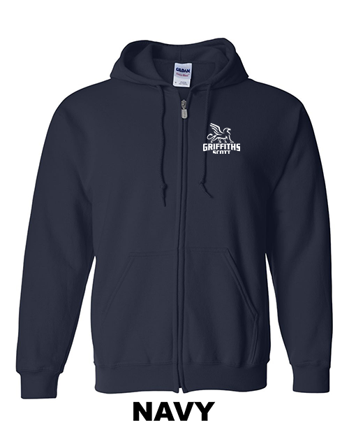 Griffiths Hooded Zip Sweatshirt (3 Colors only available in Adult sizes)