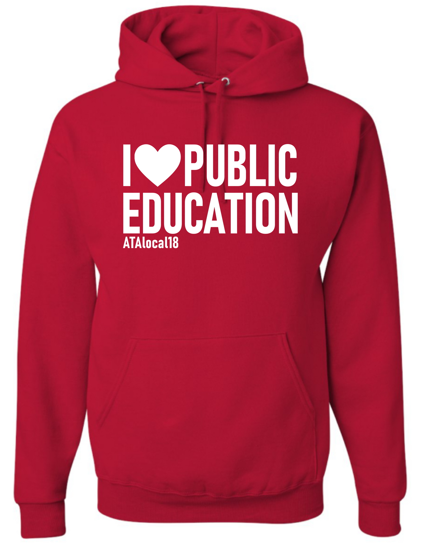 Red for ED Local 18 Hoodie with Custom Name